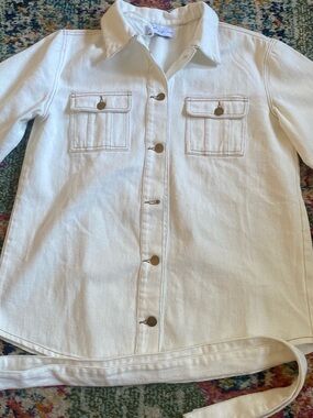 Petal & Pup Cream Button-Front Utility Jacket